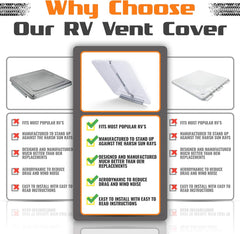 Universal 14 in RV roof vent lid