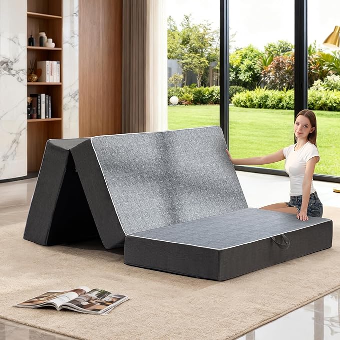 Tri-fold memory foam mattress Full dual layer - view 2