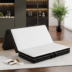 Tri-Fold Memory Foam Mattress Queen 6" Non-Slip