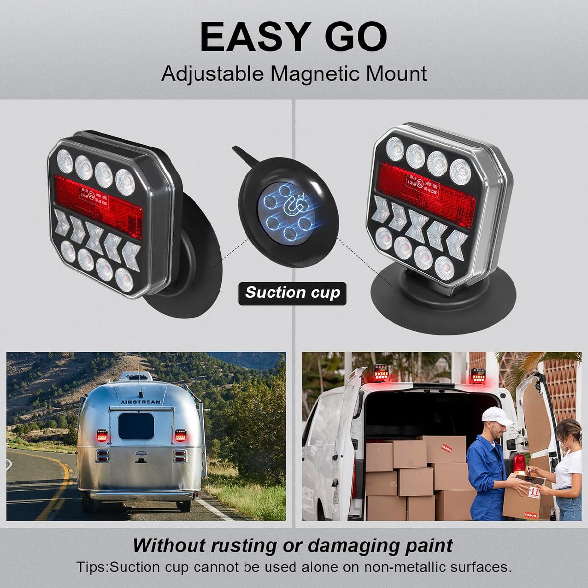 Wireless magnetic tow lights