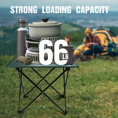 Folding aluminum camp side table