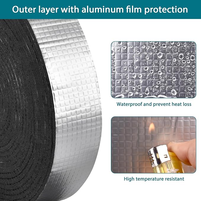 Pipe Foam Insulation Wrap 2" x 33ft