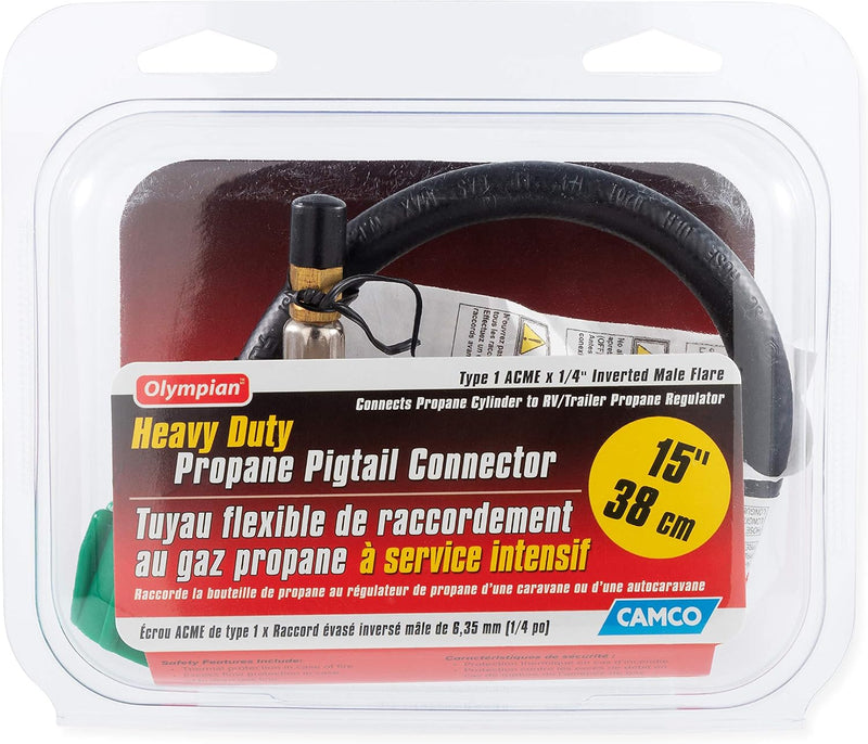 Camco 15" Pigtail Propane Hose Connector, ACME x 1/4" Flare - view 4