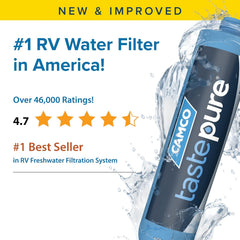 Camco TastePURE KDF/Carbon RV Water Filter with Hose Protector - view 4