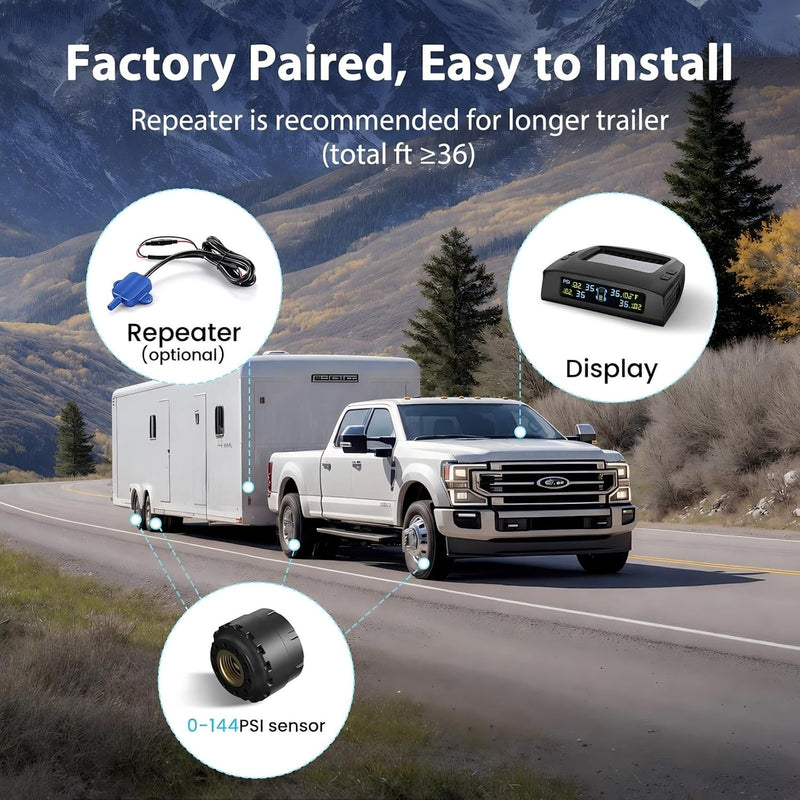 Solar RV tire pressure monitoring system TM2