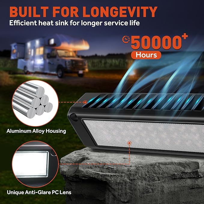 RV Exterior LED Porch Light 13" 90W 2800LM