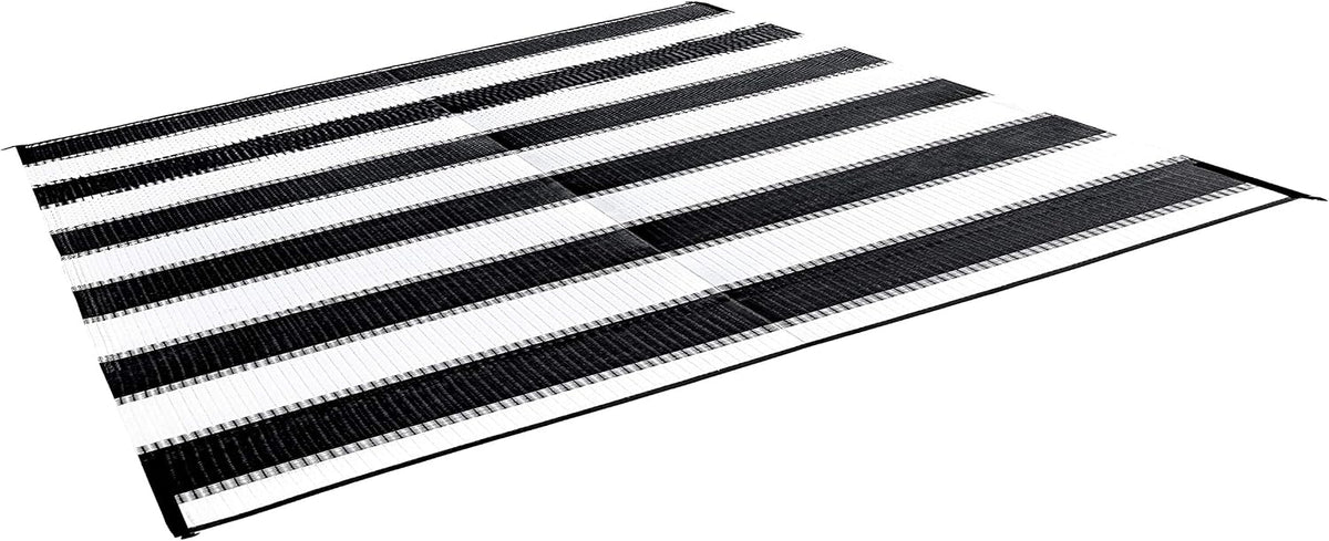 Camco Reversible Outdoor Mat, Charcoal Stripe, 6' x 9' - view 4
