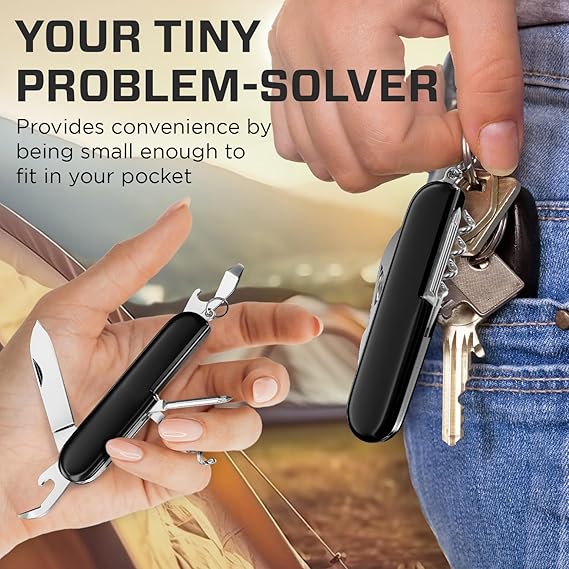 6-in-1 Keychain Pocket Knife Multitool