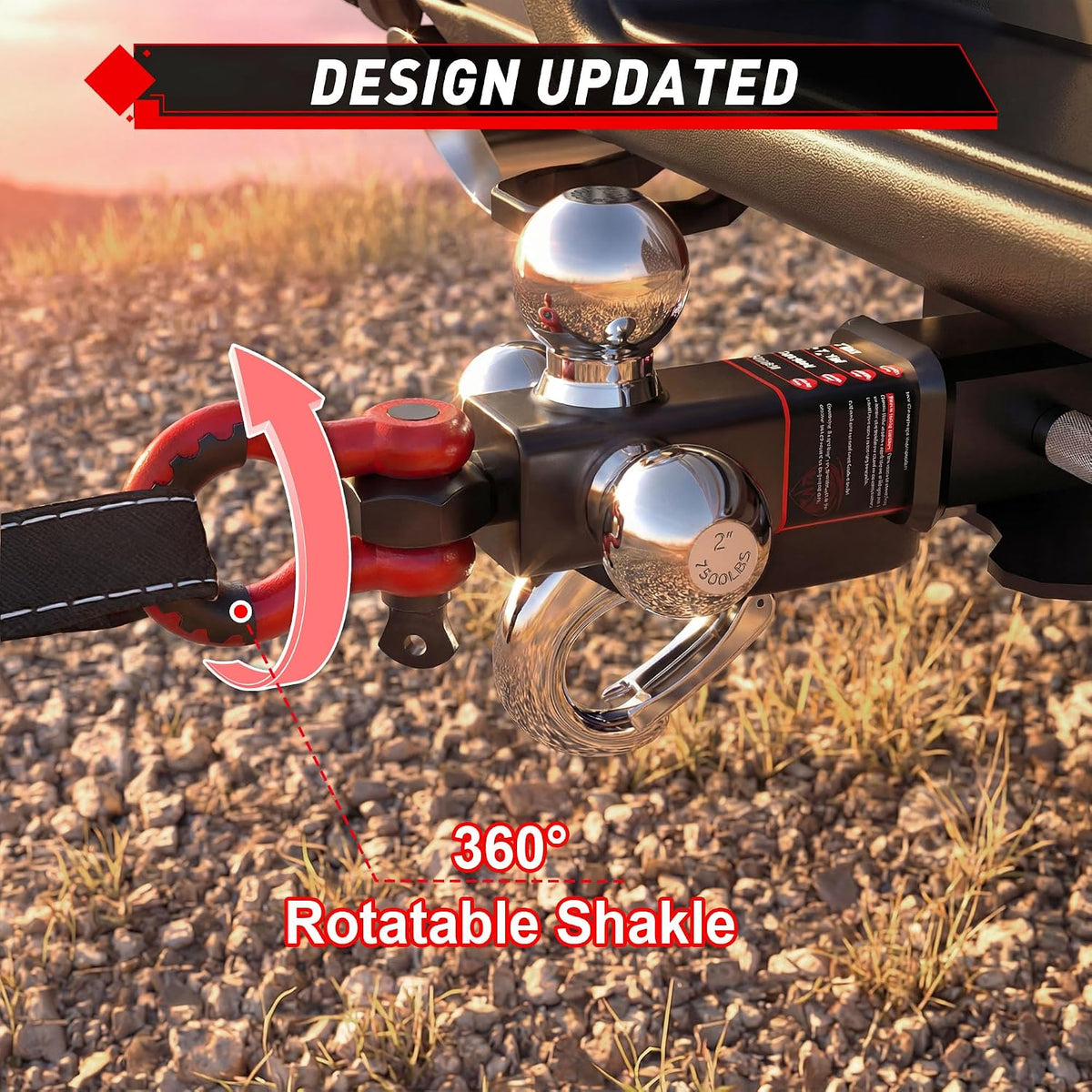 5-in-1 tri-ball hitch mount