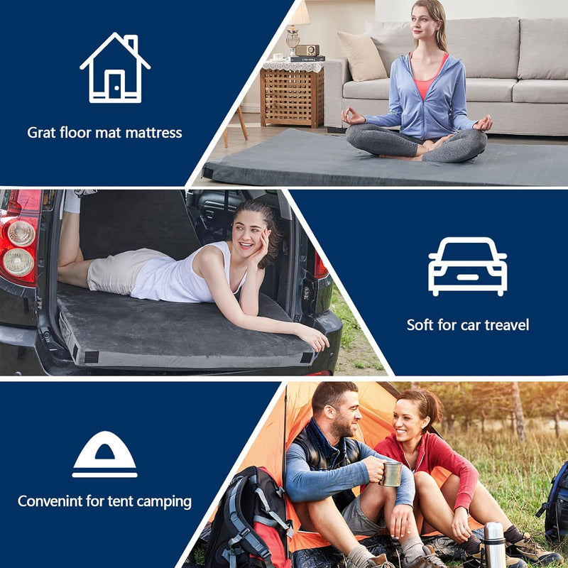 Memory foam camping mattress pad