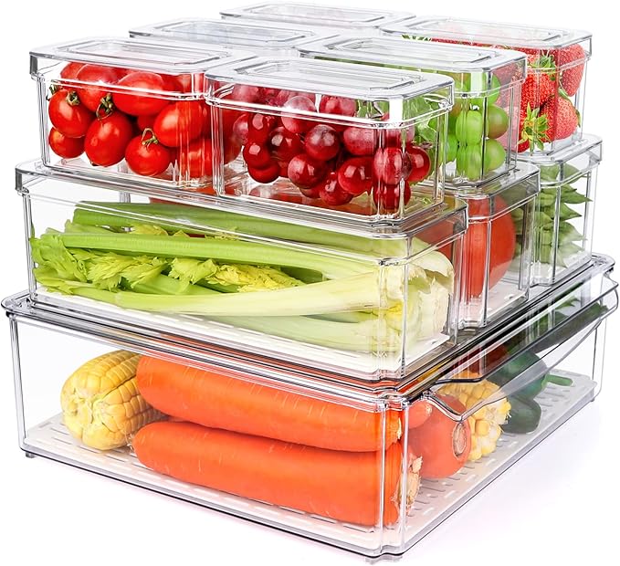 Fridge Organizer Bins with Lids 10-Pack – RV Parts Giant