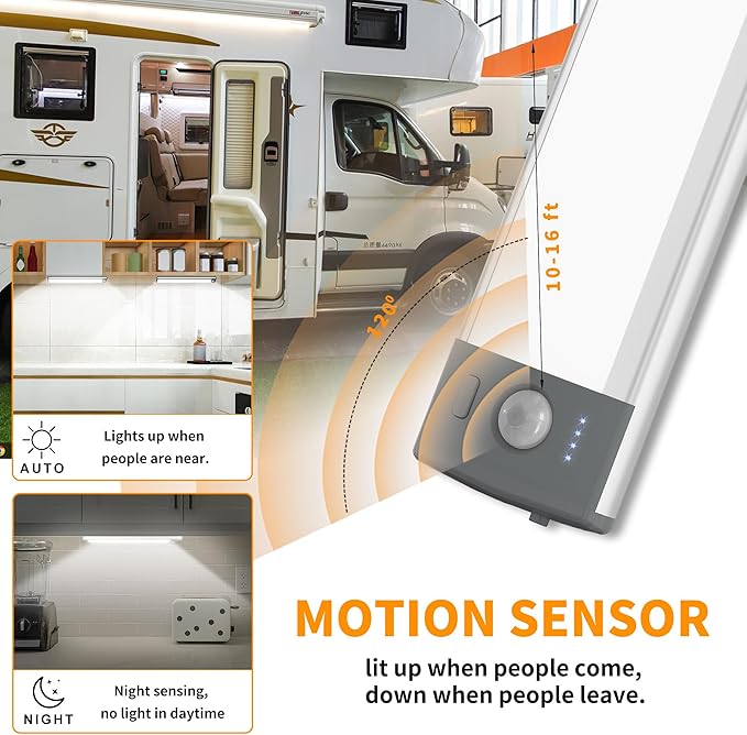 RV Wireless Rechargeable Step Light 3000mAh