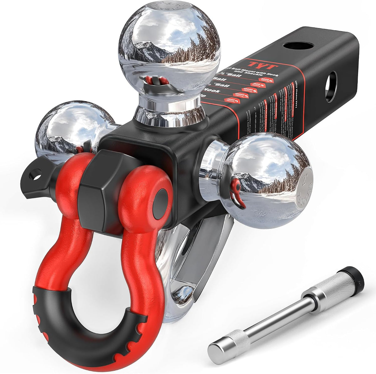 5-in-1 tri-ball hitch mount