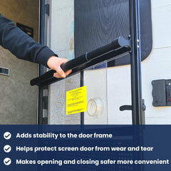RV screen door grab bar