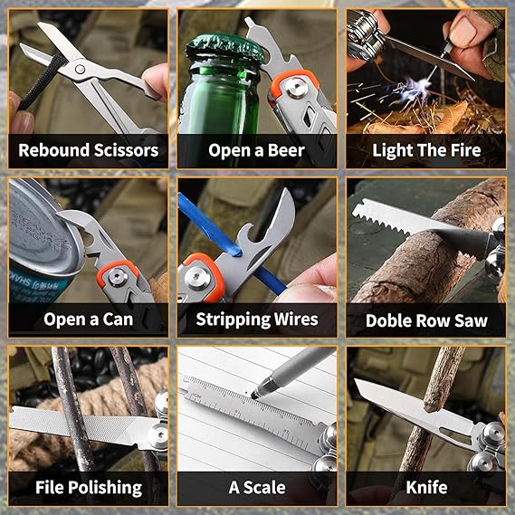 23-in-1 Multitool Pliers with Scissors & Saw