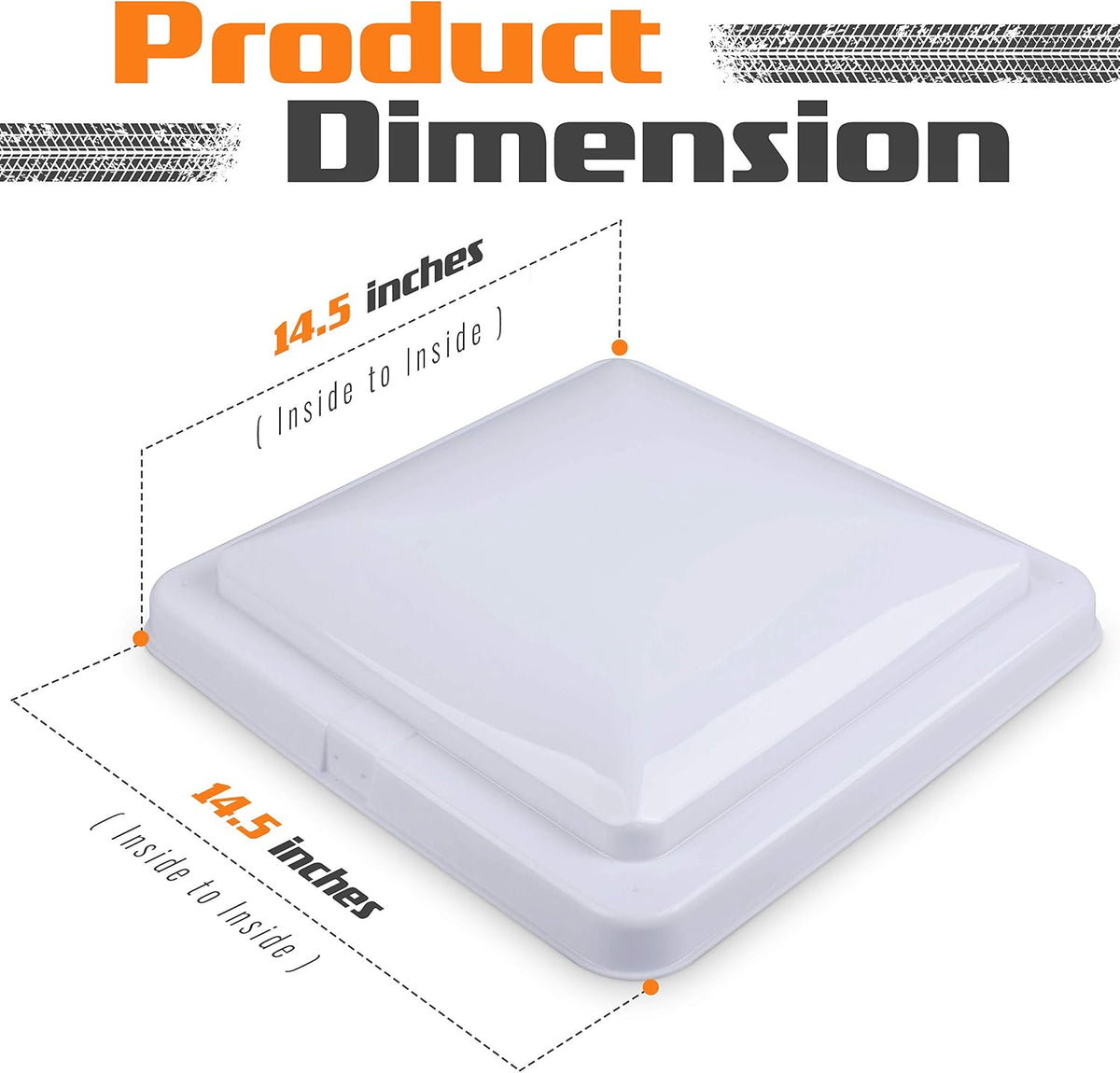 Universal 14 in RV roof vent lid