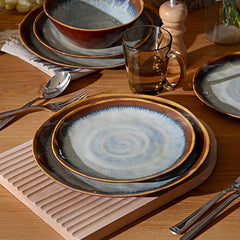 Melamine Dinnerware Set 12-Piece Unbreakable Sandy Brown