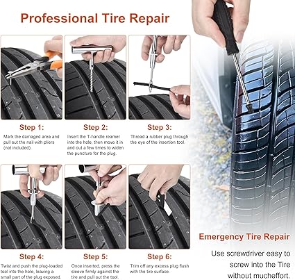 Tire Repair / Plug Kit Heavy Duty Emergency