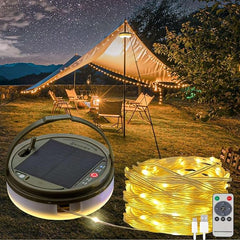 Solar String Lights 39.4ft 8 Modes Rechargeable