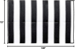 Camco Reversible Outdoor Mat, Charcoal Stripe, 6' x 9' - view 3