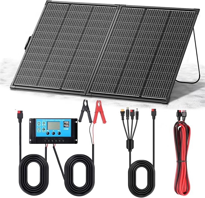 200W portable folding solar panel kit - view 2