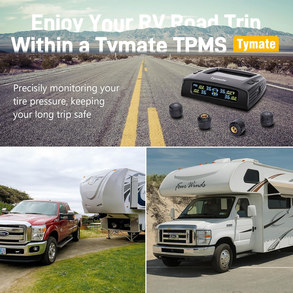 Solar RV tire pressure monitoring system TM2