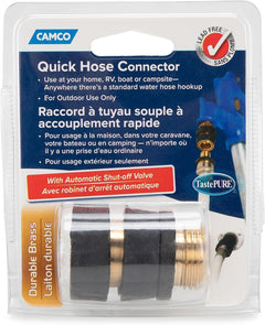 Camco Brass Quick Hose Connect with Auto Shut-Off - view 3