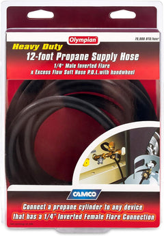 Camco Olympian 12' Propane Supply Hose, POL x 1/4" Flare - view 5