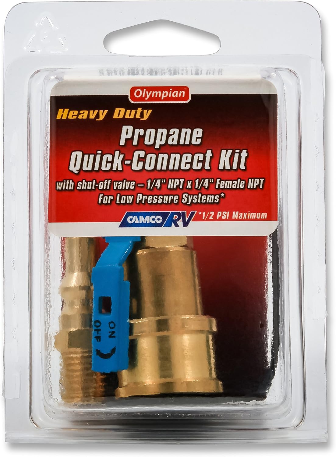 Camco Propane Quick-Connect Kit, Valve and Full Flow Plug - view 2