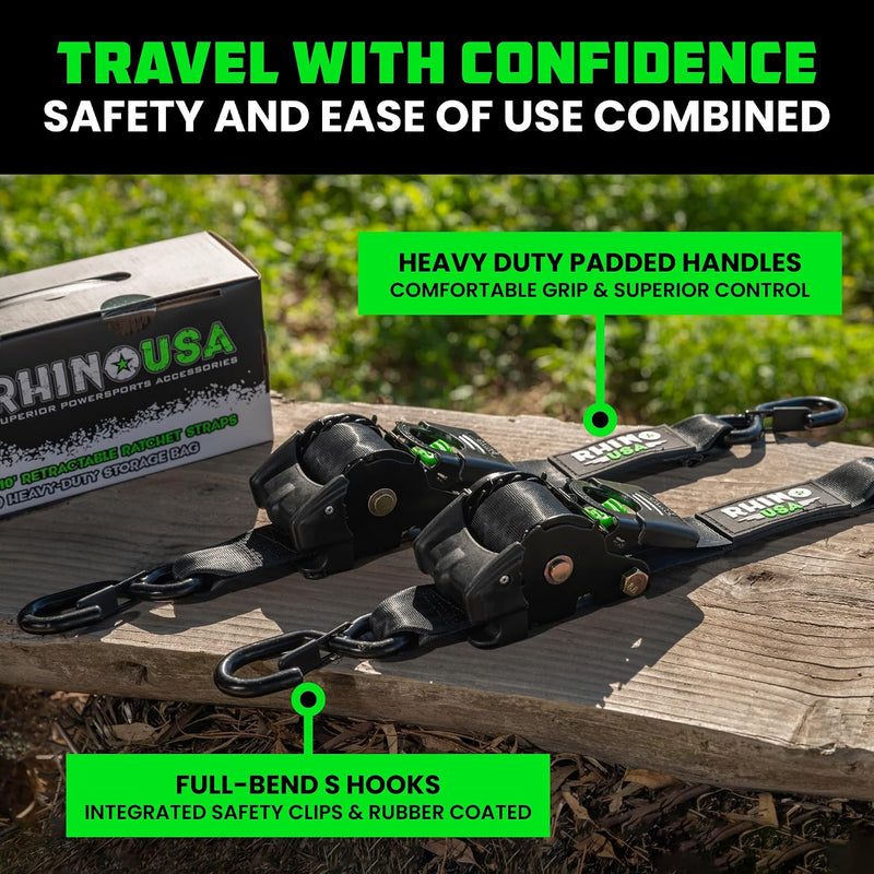Rhino USA retractable ratchet straps 2 inch