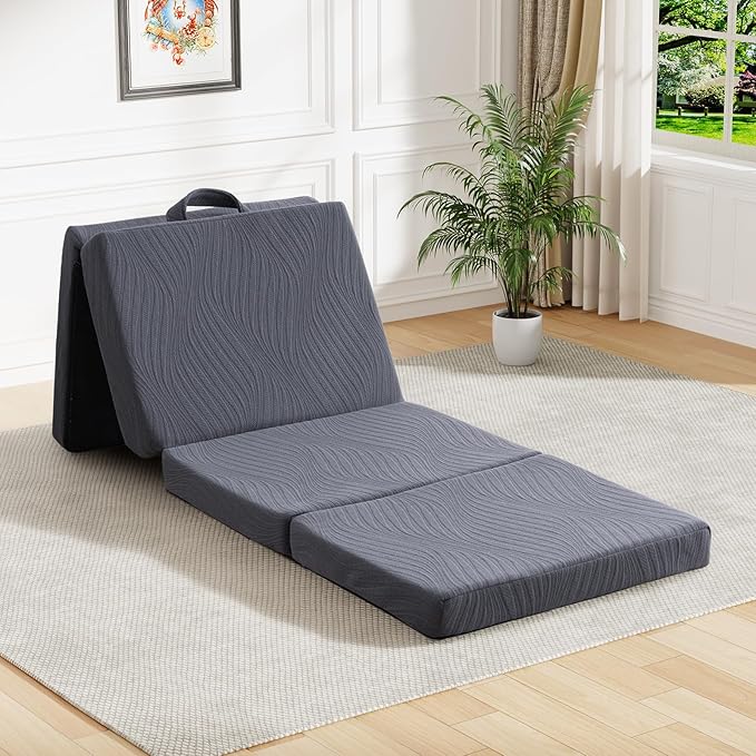 3" Foldable Waterproof Cot Mattress 72x24 Washable