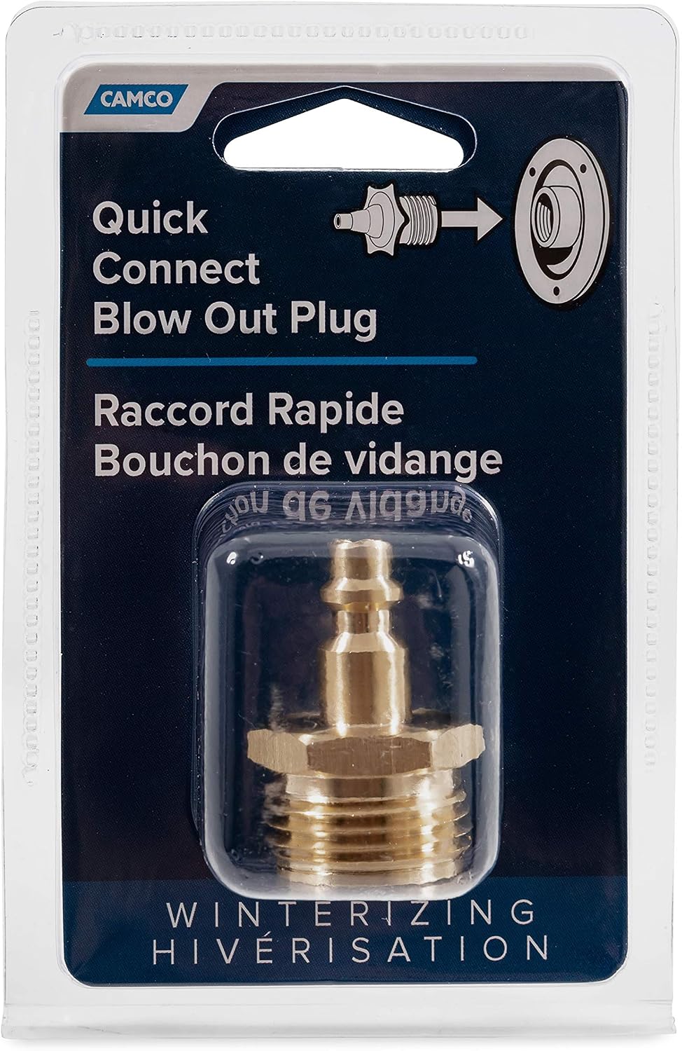 Camco Quick-Connect Brass Blow-Out Plug for RV Winterizing - view 6