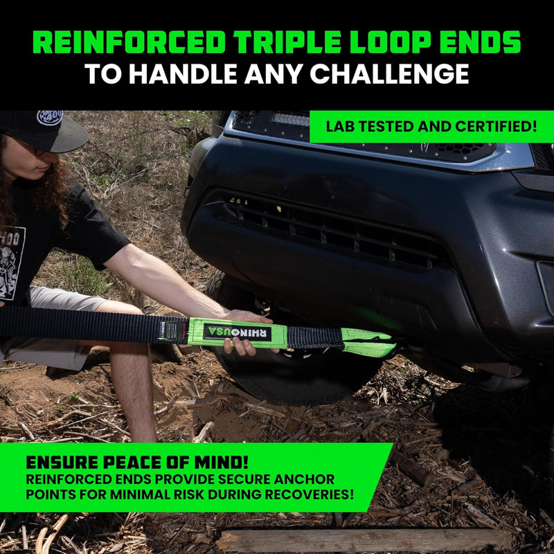 Rhino USA recovery tow strap 3 in x 20 ft