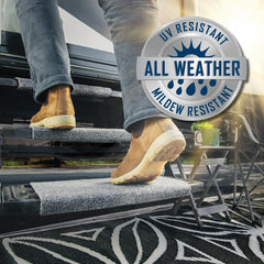 Camco RV Wrap Around Step Rug, Gray - view 6