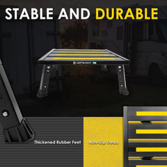 Adjustable RV step stool