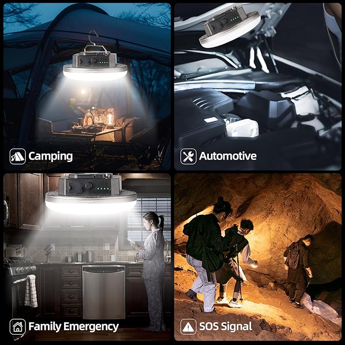 Rechargeable LED Camping Light 5000LM Transparent
