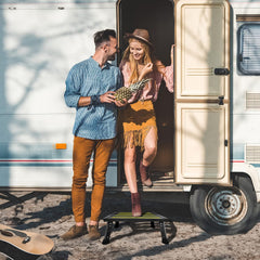Adjustable RV step stool