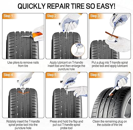 Tire Repair Kit 110pc Stainless Steel