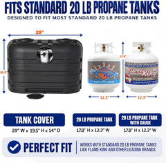 Dual 20 lb propane tank cover