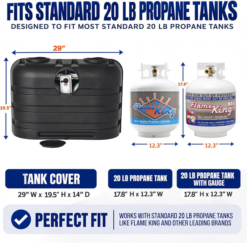 Dual 20 lb propane tank cover