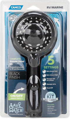 Camco RV/Marine Shower Head Kit with On/Off Switch, Black - view 7