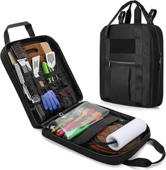Hanging Camp Utensil Organizer with Paper Towel Holder