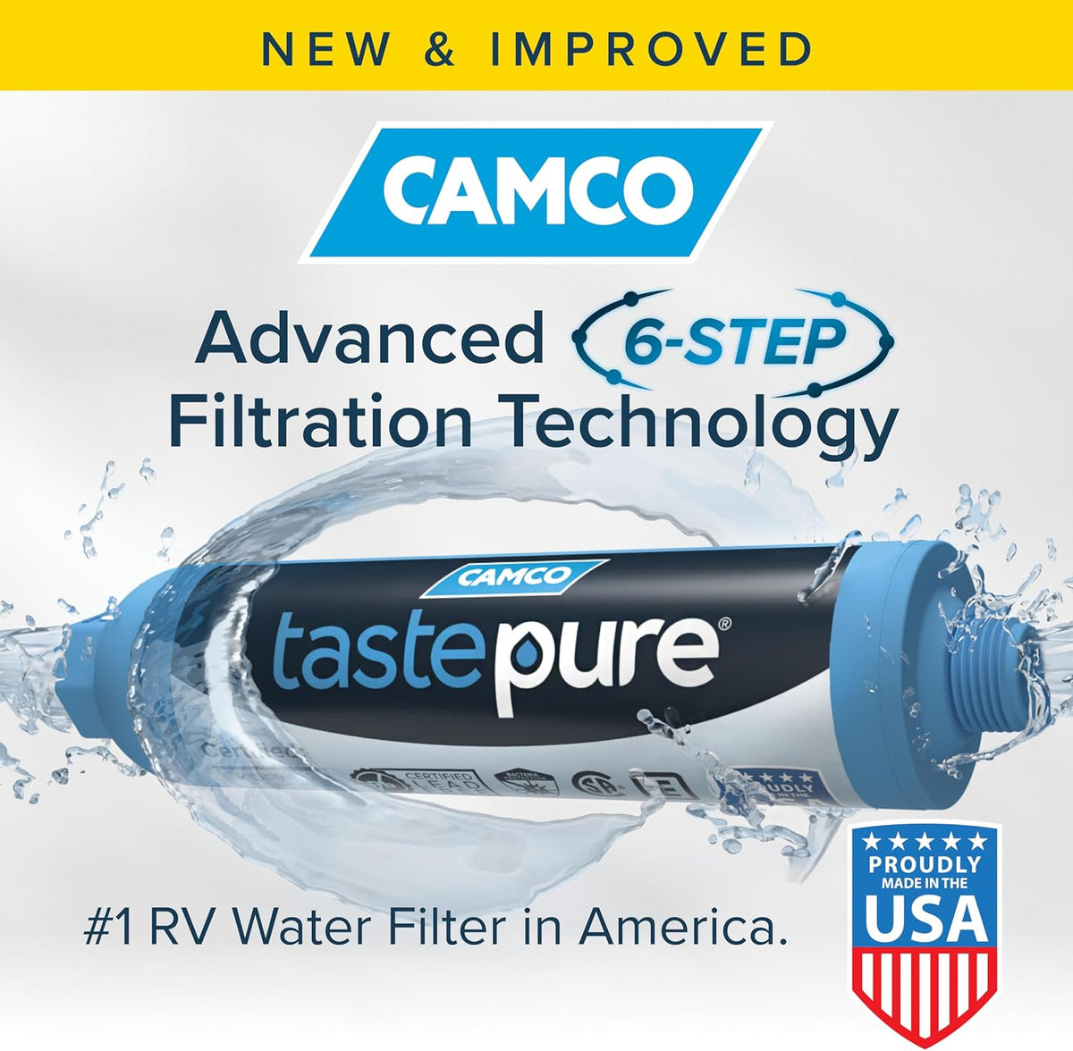 Camco TastePURE KDF/Carbon RV Water Filter with Hose Protector - view 3