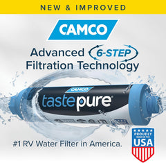 Camco TastePURE KDF/Carbon RV Water Filter with Hose Protector - view 3