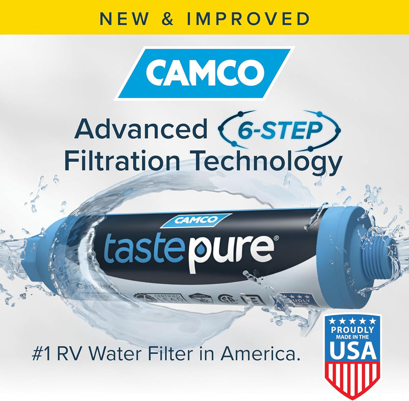 Camco TastePURE KDF/Carbon RV Water Filter with Hose Protector - view 3