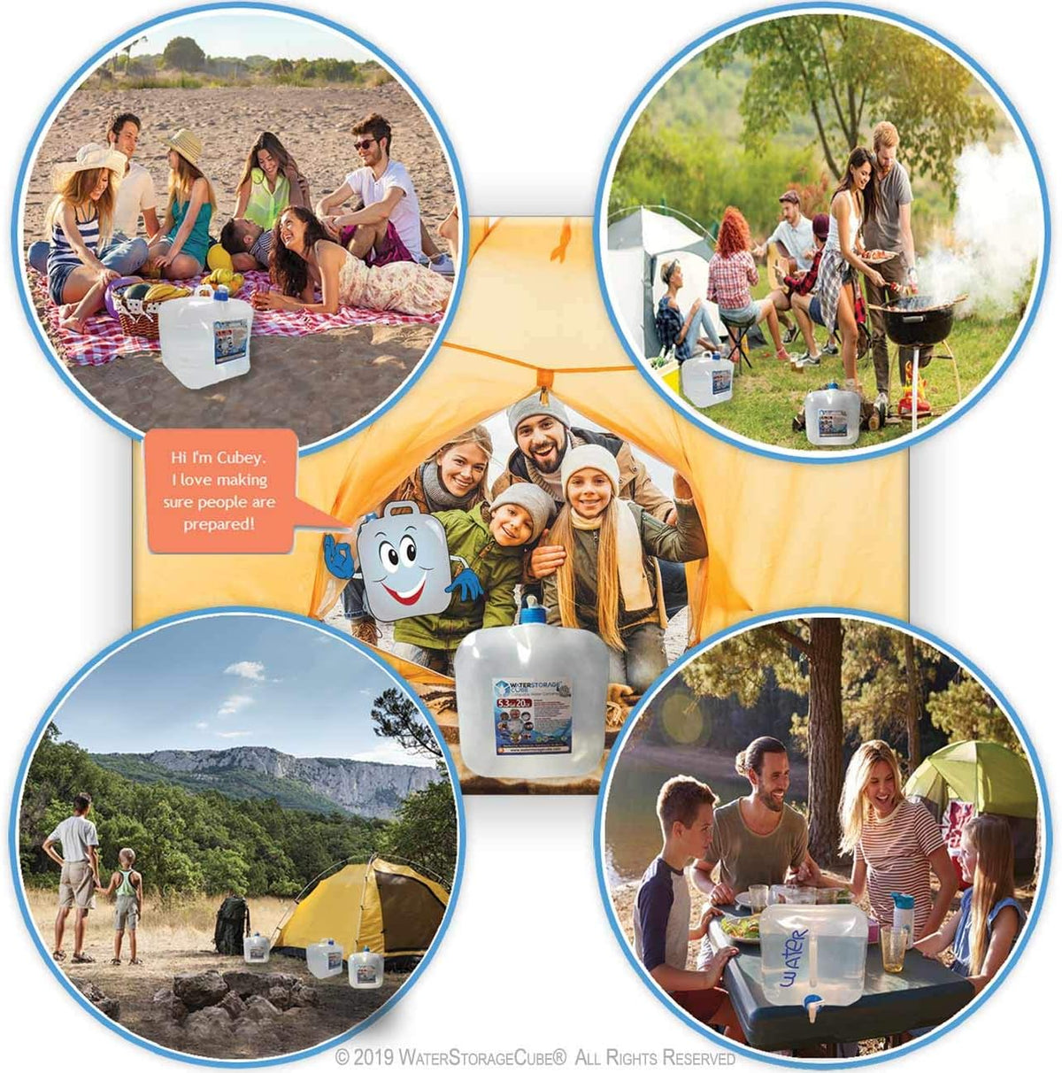 Collapsible water container 2-pack