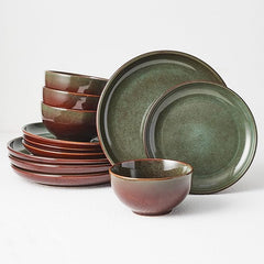 Stoneware Dinnerware Set Service for 4 (12pc)