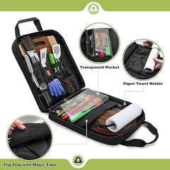Hanging Camp Utensil Organizer with Paper Towel Holder