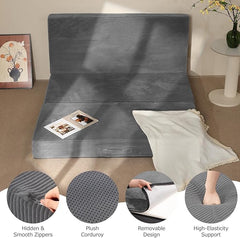 6" Tri-Fold Mattress Twin Foldable Futon Sofa Bed