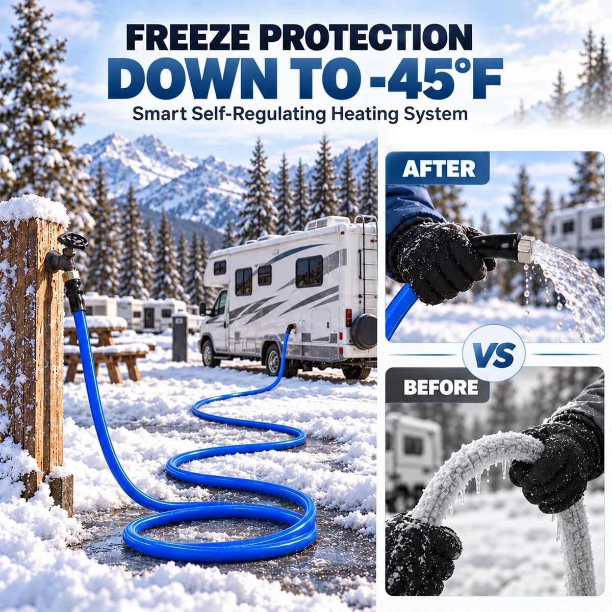 30 ft heated RV water hose